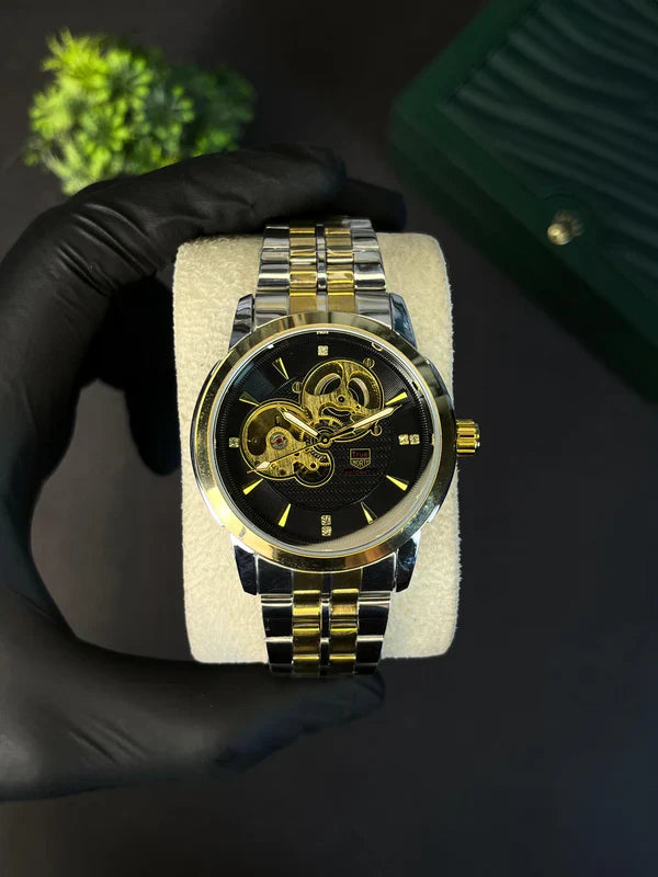 Byino Automatic Skeleton Black Watch