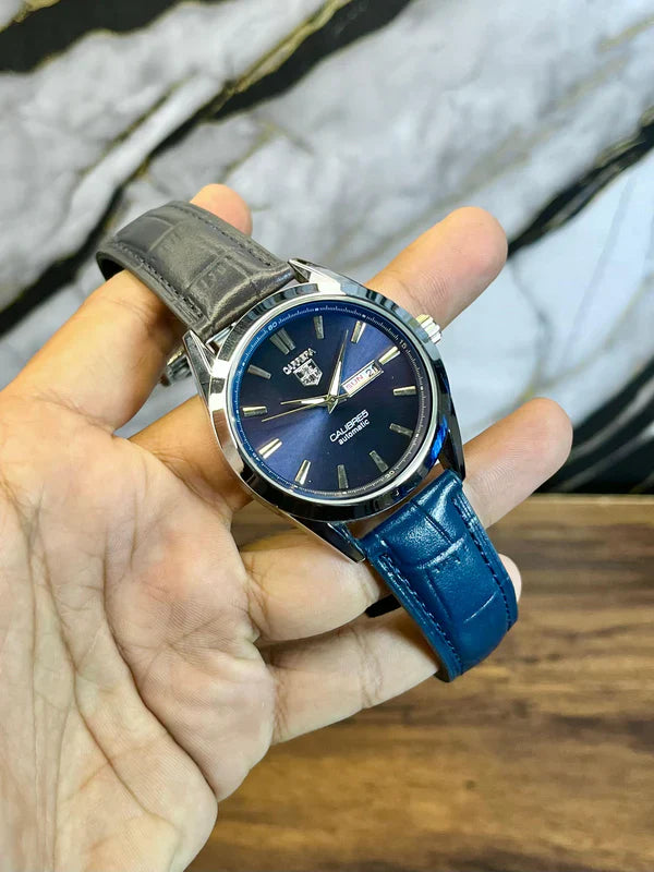 Tag Heuer Calibre Leather Strap Watch