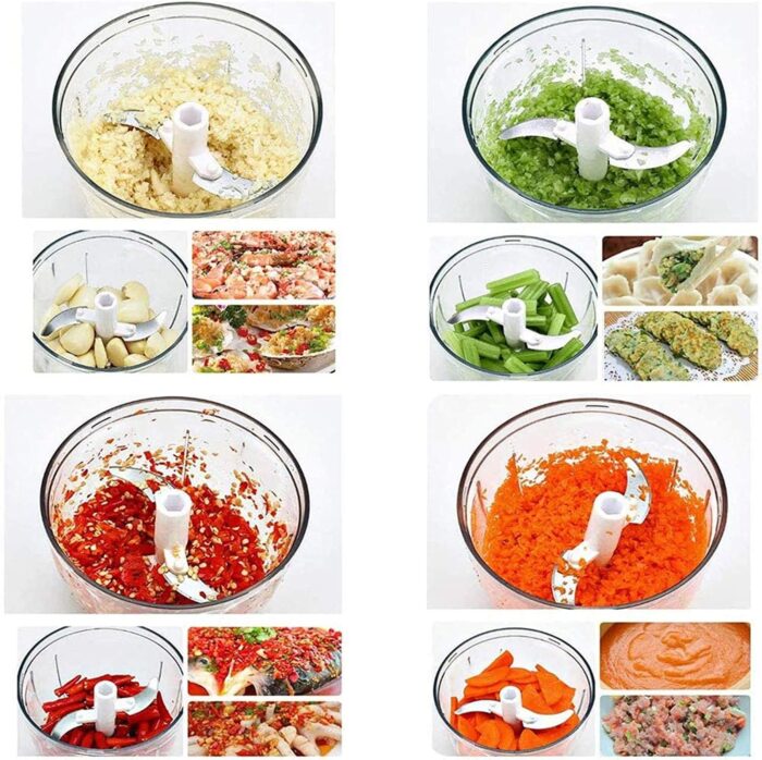 Manual Garlic Chopper Hand-Powered Food Chopper