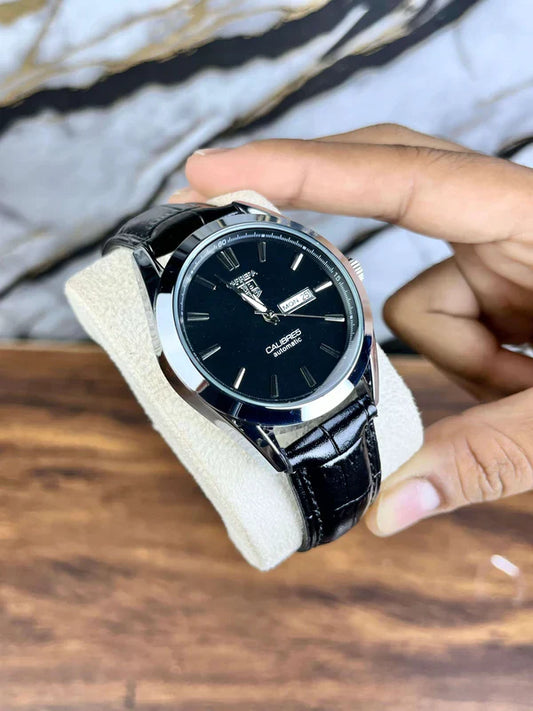 Tag Heuer Calibre Leather Strap Watch