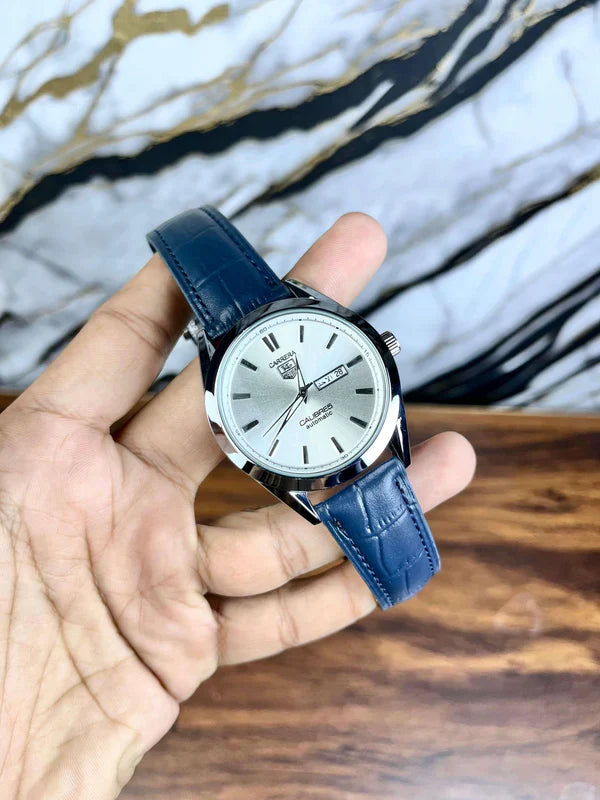 Tag Heuer Calibre Leather Strap Watch