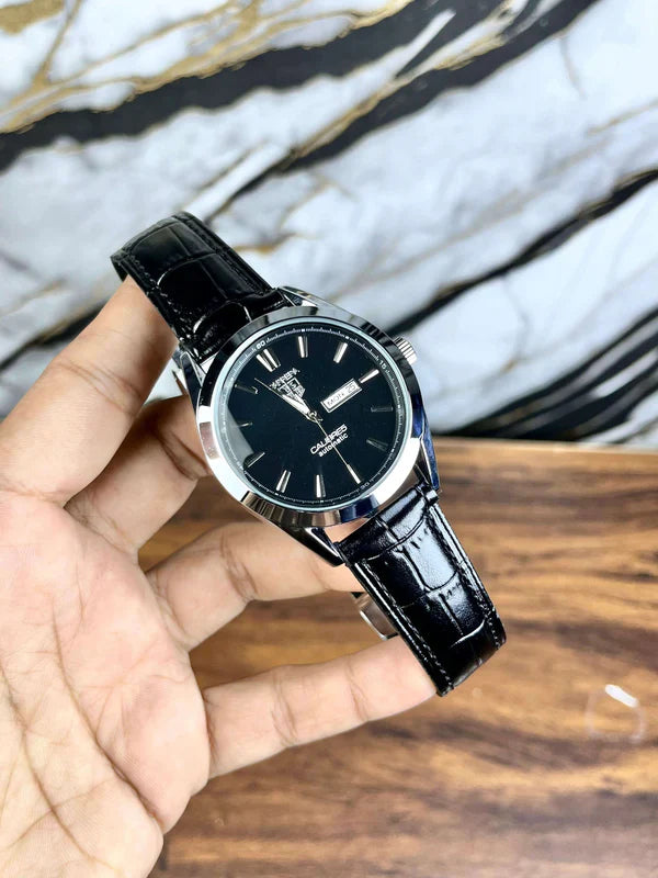 Tag Heuer Calibre Leather Strap Watch