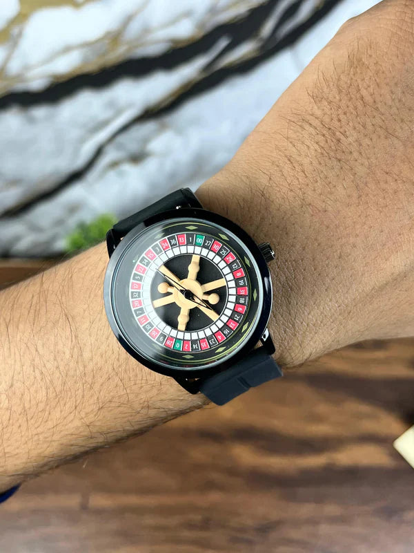 Casino Royale Wheel Watch – Magnetic Lock & Premium Silicon Strap