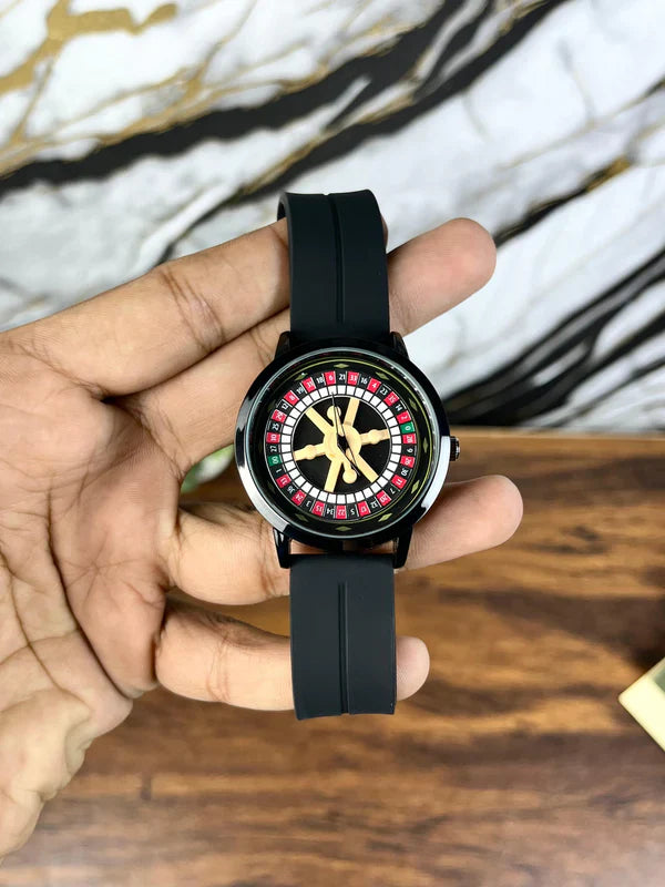 Casino Royale Wheel Watch – Magnetic Lock & Premium Silicon Strap