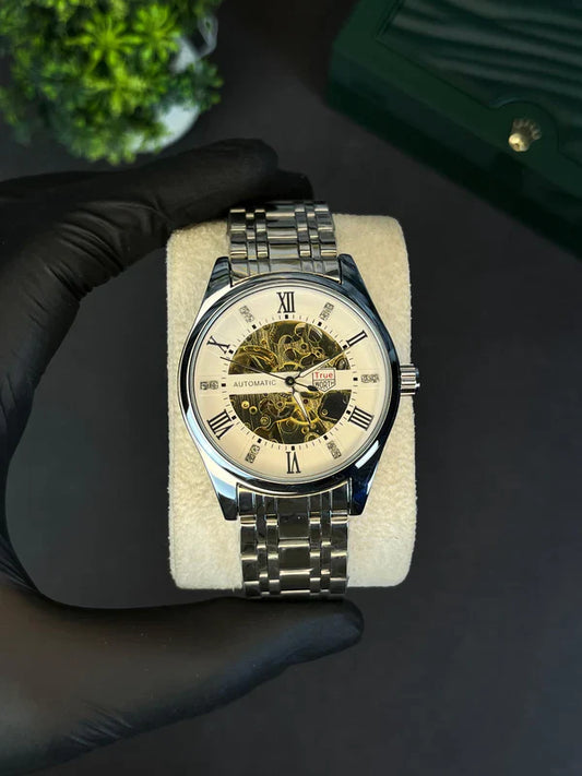 True Worth Roman Count Automatic Skeleton Watch