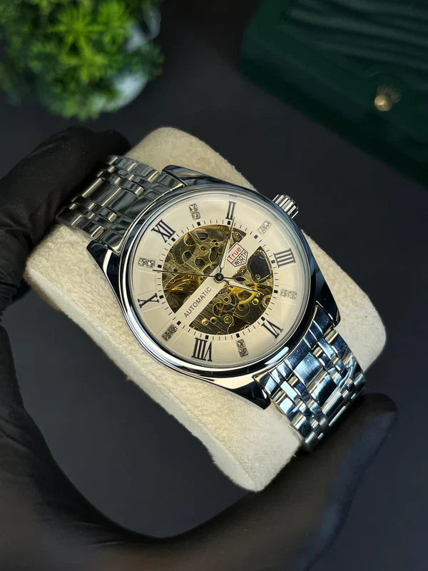 True Worth Roman Count Automatic Skeleton Watch