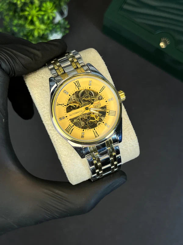 True Worth Roman Count Automatic Skeleton Watch