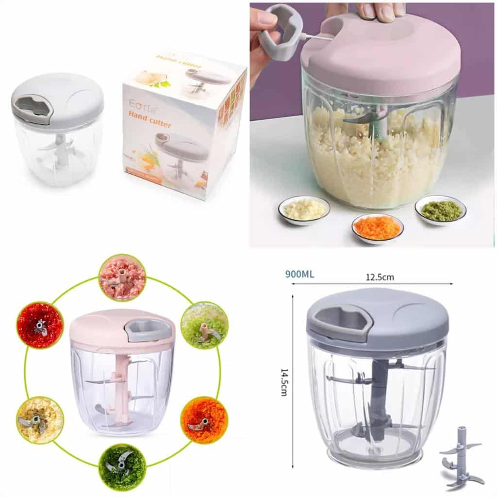 Manual Garlic Chopper Hand-Powered Food Chopper