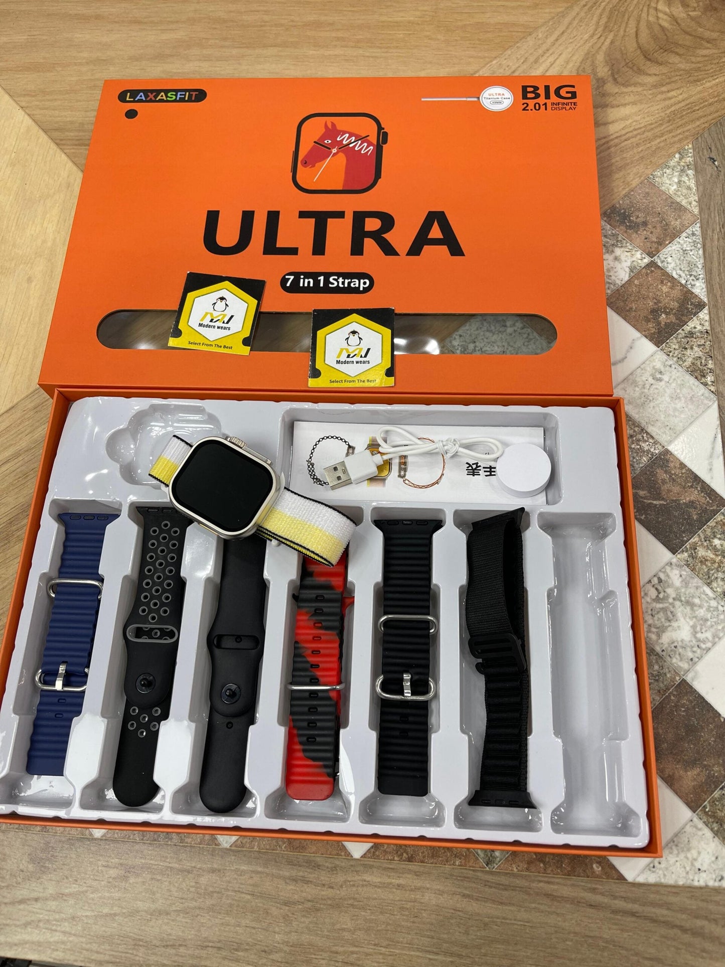 Ultra Smart Watch With 7 Straps
