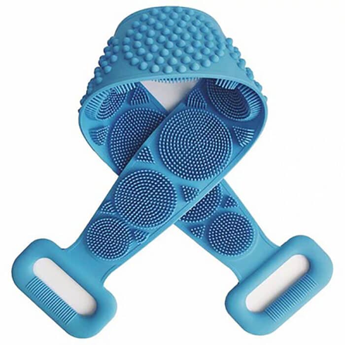 2 pics Silicone Body Scrubber Back Massage Exfoliating Sponge Bathroom Bath Brush